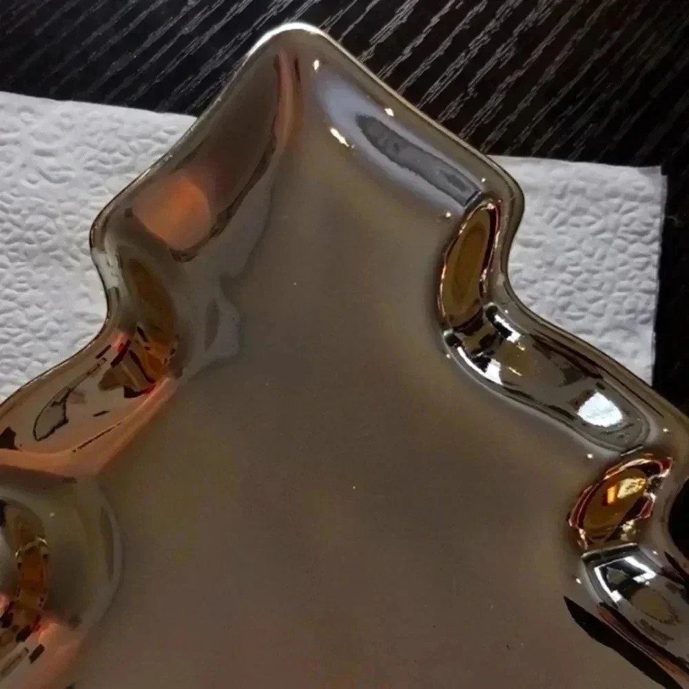 Gold clear color candy Xmas tree. Ceramic made..NWT - Picture 2 of 4